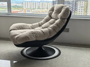 岸茂沙发椅懒人沙发单人蛋壳旋转摇摇躺椅轻奢家用阳台客厅休闲椅 黑色拼白色【耐磨猫抓皮】 可旋转【送货上门】 实拍图