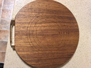 张小泉黑金抗菌檀木圆形砧板菜板加厚实木切菜板C502041（33*2.5cm） 实拍图