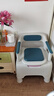 迪普尔 移动马桶老人坐便器坐便椅大老年人孕妇残疾病人成人椅凳便携式 PU软垫+室内桶+可调高脚+皮垫 实拍图