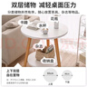 全品屋小圆桌茶几家用客厅简易沙发边几北欧卧室床头边桌迷你阳台小桌子 【推荐】双层暖白色40*40*50 加粗桌腿 加大承重 实拍图