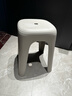 禧天龙塑料凳子方凳高凳加厚耐磨家用餐椅浴室凳节节高凳 冰河灰 1个装 实拍图