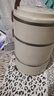 【带饭必备】饭盒带盖上班族保温密封饭盒不锈钢大容量学生便当盒 乳白色3层 实拍图
