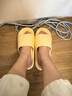 EVA家居鞋室内拖鞋女夏天外穿家用拖鞋情侣洗澡拖鞋拖鞋男 黄色 40-41 【偏小一码】 实拍图