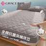 洁丽雅（Grace）纯棉夹棉床笠单件全棉床罩席梦思床垫保护罩防滑床单床套防尘罩 夏洛灰【A类全棉+新疆棉花填充】 单床笠 180cm*200cm 适5-25cm床垫 实拍图