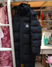 冬款中长款羽绒服男士大码冬季过膝加厚连帽情侣女款冬装外套 黑色 3XL 建议160到180斤 实拍图