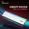 威刚(ADATA) 32GB(16GB*2)套装 DDR4 3200频率 台式机内存条 XPG龙耀D35G 釉白电竞RGB内存条 实拍图
