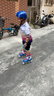 斯威（SWAY）轮滑鞋儿童溜冰鞋男女童初学套装中小学滑轮滑冰旱冰鞋成人直排轮 波蓝八轮全闪+头盔护具+一体支架 L (适合12岁-成人)平时鞋码36-41 实拍图