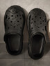 IQGD洞洞鞋男凉拖鞋女休闲两用沙滩鞋包头拖室内外防滑 黑色 40-41  实拍图