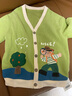 嘟嘟家宝宝卡通外套秋装男童开衫潮儿童针织衫女童上衣秋款 牛油果绿120 实拍图