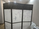 祥朗实木布艺屏风隔断客厅卧室书房餐厅养生现代中式移动折屏座屏玄关 1.8米高x0.5米宽单面图案一扇 实拍图