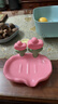 创意可爱花朵肥皂盒塑料免打孔沥水家用香皂洗手台化妆品收纳盒 创意花朵肥皂盒【粉色】1个 实拍图