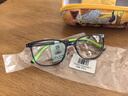 派丽蒙（PARIM） 学生近视眼镜透明眼镜框可配近视镜儿童男孩女孩方形眼镜53008 C1-亮透明深蓝框+蓝划绿腿 通用 实拍图