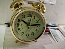 北极星（POLARIS）闹钟复古石英钟表夜光闹铃创意学生儿童卧室床头夜灯闹表6008金色【开学季】 实拍图