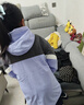 水孩儿（SOUHAIT）童装男童女童摇粒绒外套2025秋冬季新款儿童三防风衣百搭加绒上衣 寒江紫 SHTDND05CC750V38 150 实拍图