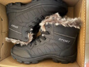 全洲狼 雪地靴男冬季新款东北棉鞋男大码抗寒防水加绒保暖轻便防滑靴子 黑色棉鞋-升级版 加绒 42 (260mm) 实拍图