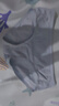 蕉内（Bananain）银皮311S女士内裤纯棉7A抗菌条纹透气中腰无痕防夹臀三角礼盒3件 【中腰】黑色+雾蓝+麦粉 3条 M 实拍图