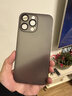 AMLLSYE适用苹果15Promax手机壳超薄磨砂带镜头膜全包围防摔磁吸充电简约男女款硅胶外壳 苹果15钛黑色-磨砂自带镜头膜+钢化膜 苹果iphone+全屏钢化膜 实拍图