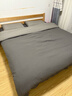 红豆全新超柔水洗棉四件套裸睡纯色双拼床单被套单人宿舍床上三套件 超柔水洗棉-浅灰+深灰 四件套1.5m 床单款 （被套200*230cm） 实拍图