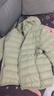 鸭鸭（YAYA）轻薄羽绒服女冬短款2025年秋冬新款高端时尚女款轻便韩版保暖外套 抹茶绿色【连帽款】 L 实拍图