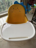 加厚宝宝吃饭桌餐椅婴儿童成长椅子家用矮凳塑料防滑幼儿园靠背椅 黄色-蓝色硅胶角【防撞】-带餐盘 实拍图