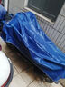 雨衣电动车摩托车雨披成人男女单人双帽檐雨衣加大加厚骑行雨衣 中号单人双帽横宽1.6米 蓝色 实拍图