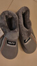 回力室内包跟男士棉拖鞋厚底保暖棉鞋冬季带后跟居家加绒拖鞋女冬 浅灰色 40-41 标准码 实拍图