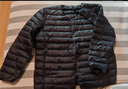 鸭鸭（YAYA）佟丽娅同款轻薄羽绒服女新款冬季短款圆领内胆修身时尚薄外套男 黑色【男款无领YE3C700311Y】 3XL 实拍图