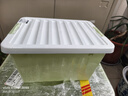 SPACEXPERT 衣物收纳箱特大号塑料整理箱车载储物箱60L绿色 1个装 带轮 实拍图