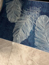 欧纶斯（Oulens）客厅地毯茶几毯北欧式简约卧室地毯床边毯厨房浴室防滑地垫书房垫 蓝色羽毛 120cm*80cm 【耐磨耐脏易打理】 实拍图