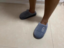 BIBK德国品质超大码棉拖鞋男士冬季室内居家厚底防滑保暖家用毛拖鞋男 灰色主图款【保暖毛绒 耐磨防滑】 35-36 36 -37(适合脚) 实拍图