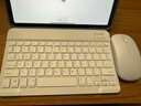 【京东物流】蓝牙无线键盘适用苹果iPad可充电华为MatePad联想pro安卓手机iOS外接键盘M6静音打字 蓝牙键盘+充电款鼠标+充电线【象牙白】 实拍图