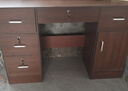 幻狐 （DREAM FOX ） 电脑桌台式家用办公书桌现代简约带抽屉学生学习桌卧室写字桌子 推荐【五抽+柜门】深胡桃色120CM 实拍图