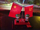 蒂诺邦汽车摆件中控台党旗国旗五星红旗车饰车用品车内饰品车上红旗装饰 绿色军人【红底+平安幸福】 实拍图