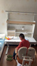 爱果乐（IGROW）小明同学儿童学习桌书桌实木升降护眼大路灯阳光桌椅套装一体1.2m 实拍图