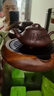 千寿堂宜兴原矿紫砂壶紫泥手工茶具包装泡茶器 竹影石瓢250ML礼盒装 实拍图