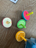 弥鹿（MiDeer）儿童彩色旋转手动幼儿园木质玩具男孩女孩水果款迷你小陀螺4只装 实拍图