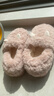 洁丽雅棉拖鞋女秋冬季2025新款室内家居防滑全包跟月子鞋毛绒棉鞋男外穿 灰粉 40-41 【适合39-40码】 实拍图