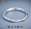 中国珠宝生日礼物送女友莫比乌斯环银手镯女足银999镯子送女朋友约30g 实拍图