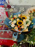 艾斯维娜鲜花速递向日葵混搭花束生日礼物全国同城配送 向日葵香槟韩式花束 实拍图