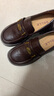 百丽（Belle）元宝乐福鞋女棕色英伦风粗跟小皮鞋舒适通勤单鞋D2S1DCA5预售 咖啡色 36 (230mm) 实拍图