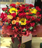 冉子花坊鲜花速递同城配送向日葵混搭抱抱桶玫瑰送女友爱人生日礼物真鲜花 热情似火 实拍图