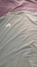 阿迪达斯 （adidas）T恤男夏季运动透气轻薄宽松棉短袖 深灰/浅灰 L 实拍图