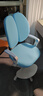 读书郎儿童学习椅中小学生写作业写字椅子家用可升降椅调节背座椅 升降脚踏+动态追背+双背旋转蓝 实拍图