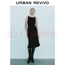 UR2025秋季新款女装法式气质通勤一字领无袖连衣裙UWM750004 黑色 L 实拍图