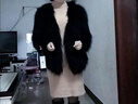 傲列2024秋冬轻奢品质貉子毛双面编织皮草女中长减龄狐狸毛毛外套大衣 黑色 均码 实拍图