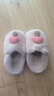 利达妮（TZLDN）棉拖鞋女士秋冬季室内家居包跟保暖可爱外穿防滑月子鞋厚底拖鞋男 淡黄 38-39 【适合37-38码】 实拍图