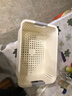 名创优品同款 杂物收纳筐塑料桌面收纳盒厨房橱柜零食玩具整理筐 奶油色高款大号 实拍图