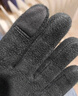探路者（TOREAD）抓绒手套 秋冬户外情侣通款防寒保暖手套TELLCM90728黑色 XL 实拍图