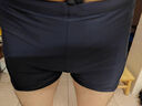 李宁（LI-NING）泳裤男士专业抗氯平角速干不贴身温泉度假游泳裤627-2黑/蓝 2XL 实拍图
