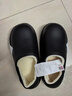 洁丽雅防水棉拖鞋男士秋冬季家居室内防滑防臭保暖踩屎感全包跟棉鞋女款 黑白 40-41 【适合39-40码】 实拍图